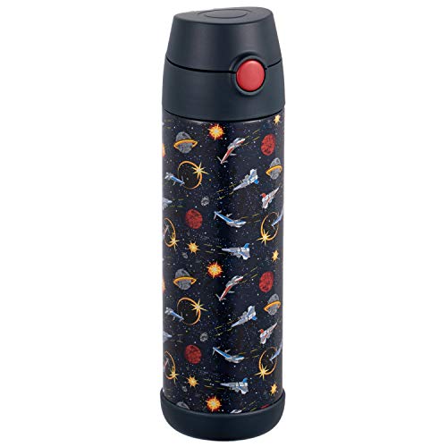 Snug Insulated Kids Water Bottle with Straw & Spout – Double-Wall Stainless Steel, Leakproof, Easy-Flip Lid – For School, Travel, Toddlers & Big Kids - Space Wars, 17oz - Image 1