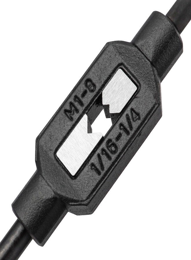 ياكاموز مقبض مفتاح الصنابير القابل للتعديل من ياكاموز - مقبض مسمار الصنابير من الفولاذ الكربوني، حامل الصنابير اللولبية، أداة مفتاح الصنابير المخرطة، مناسبة لصنابير 1/16 بوصة - 1/4 بوصة وM1-M8 - Image 3