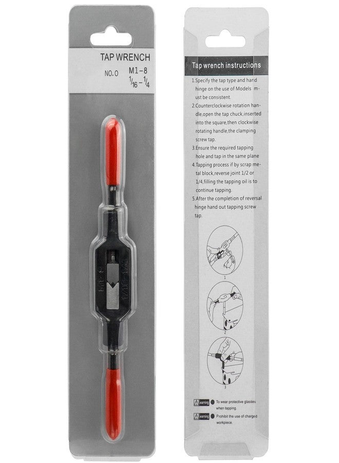 ياكاموز مقبض مفتاح الصنابير القابل للتعديل من ياكاموز - مقبض مسمار الصنابير من الفولاذ الكربوني، حامل الصنابير اللولبية، أداة مفتاح الصنابير المخرطة، مناسبة لصنابير 1/16 بوصة - 1/4 بوصة وM1-M8 - Image 5