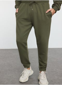 trendyol Khaki Oversize / Wide Cut Text Printed Tracksuit TMNAW25EM00009  - Image 4