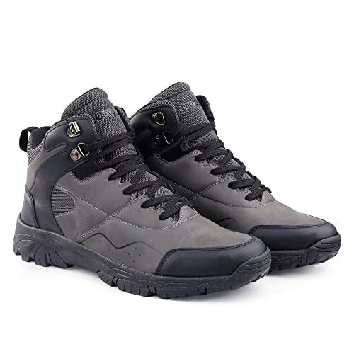 Bacca Bucci Alpine High Ankle 6 inches Riding Boots for Mountaineering Backpacking Hiking & Trekking | Mild Waterproof Protection with Turbo Insole Technology- Grey, Size UK 12 - Image 5