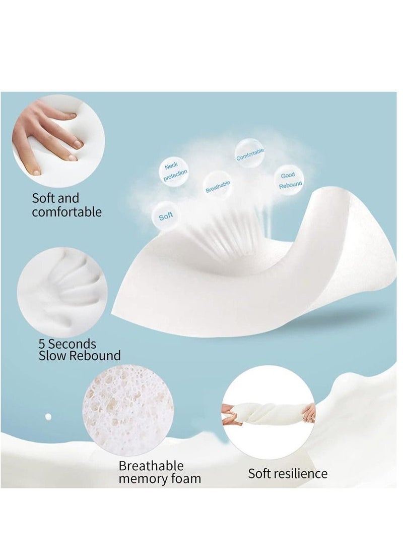 ELTRAZONE Memory Foam Pillow (23.6"x13.8"), Findigit Cervical Neck Support Pillow for Sleeping, Contour Ergonomic Orthopedic Pillow for Back, Side Sleeper - Image 4