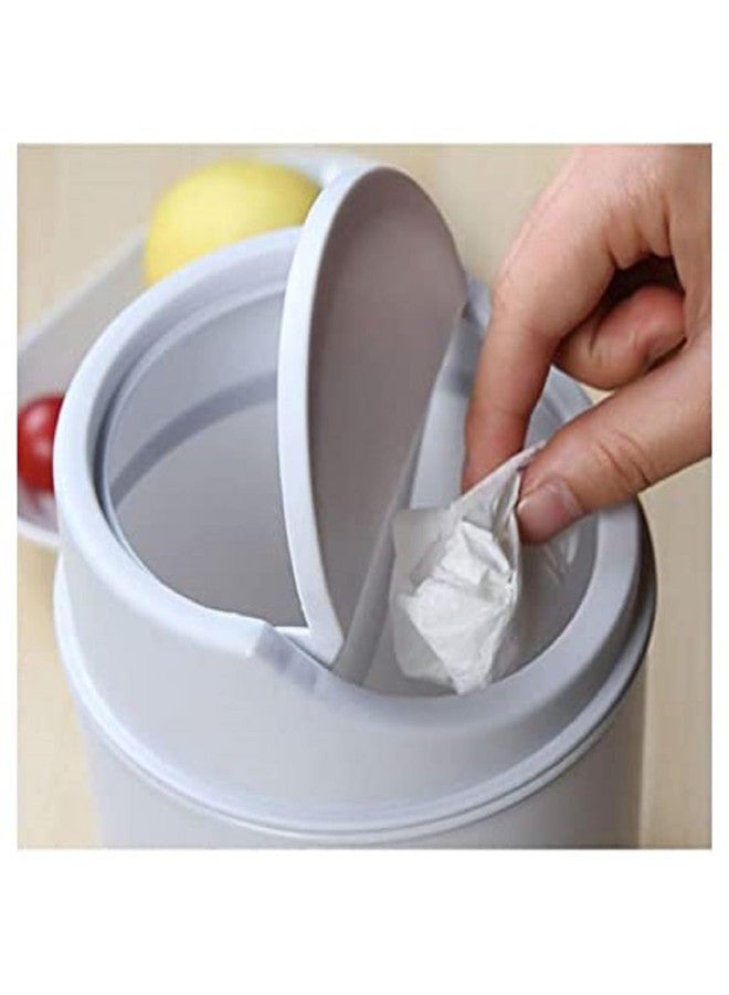 PUTHAK Plastic Mini Waste Bin Desktop Garbage Basket Home Table Swing-Lid Trash Can Dustbin For Office Home Work Place (Size/Inches 5.3 * 5.7, 2L, Multicolor) - Image 5