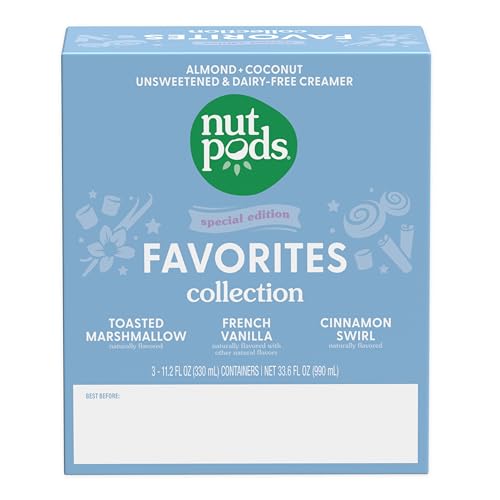 nutpods Favorites Collection - Unsweetened Non Dairy Creamer - Toasted Marshmallow, French Vanilla and Cinnamon Swirl - Keto Creamer, Whole30, Gluten Free, Non-GMO, Vegan, Sugar Free, Kosher - Image 3
