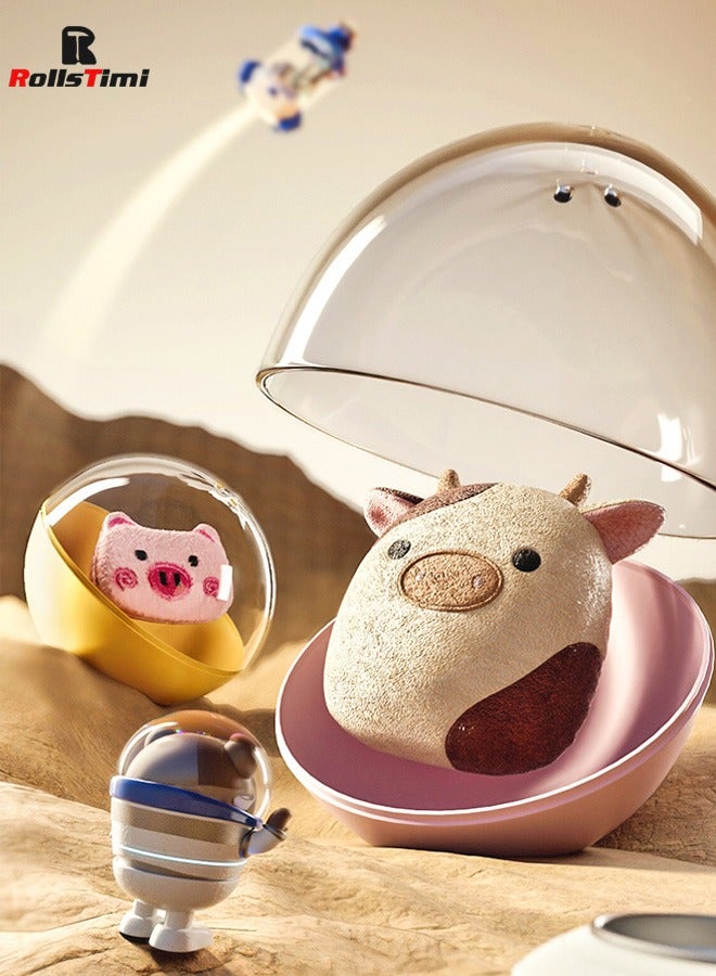 RollsTimi  Children Mini Claw Machine Toys Cartoon Rocket Automatic Coin Operated Play Game Arcade Crane Doll Machines,Pink - Image 3