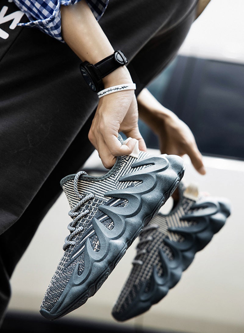 شاربدو أحذية رياضية رجالية عصرية من نسيج جوز الهند بمقدمة مستديرة وأحذية كاجوال أحذية جري للرجال - Image 2