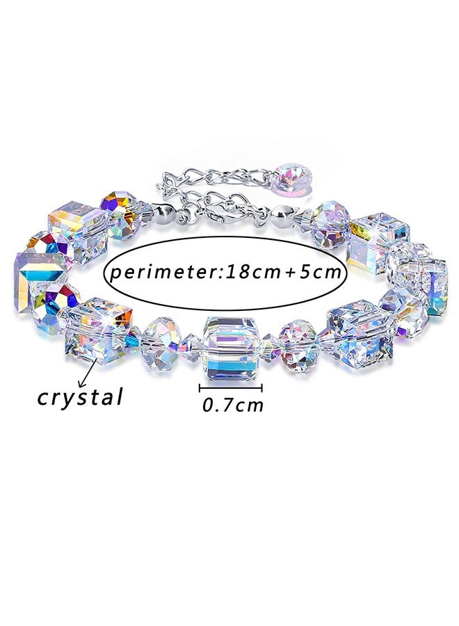 Beyond Block Crystals Design Bracelet, Anti Rust and Anti Fading Bracelet, Bangle for Women Jewelry (Clear) - Image 2