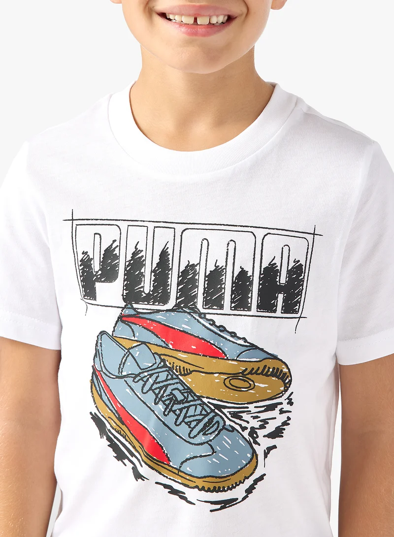 PUMA Graphic Sneaker Tee Youth