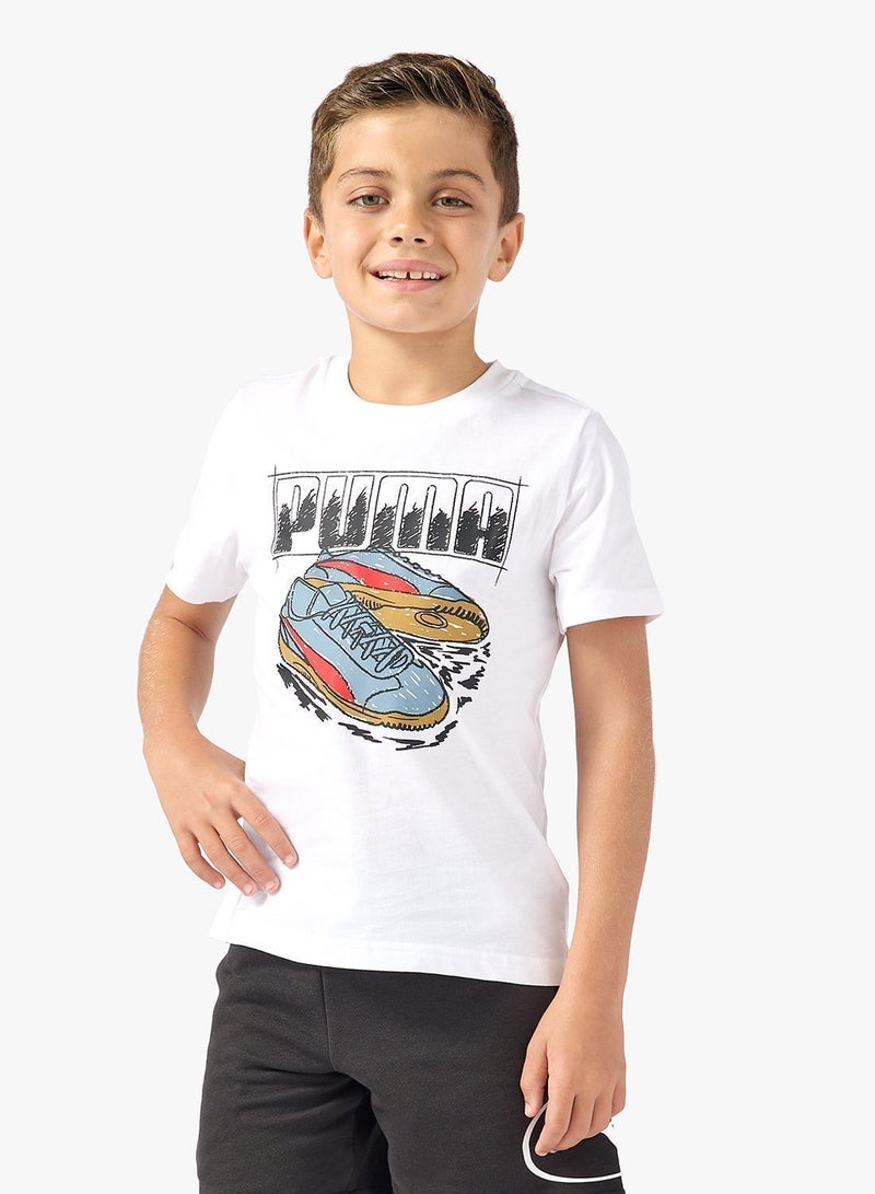PUMA Graphic Sneaker Tee Youth - Image 1