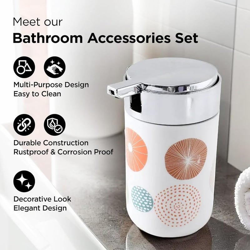 Homestic 4 Pcs Bathroom Accessories Set | Toothbrush Holder, Soap Dispenser, Mouth Wash Cup & Soap Dish for Home Kitchen & Bathroom | Bathroom Essentials for Officea62 - Image 3