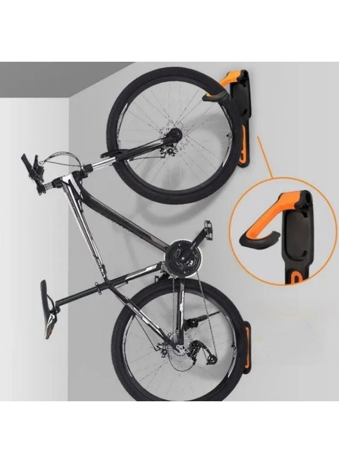 Sturdy Wall Mounted Bicycle Rack Hooks Classic Style Load Bearing Display Rack - Image 2