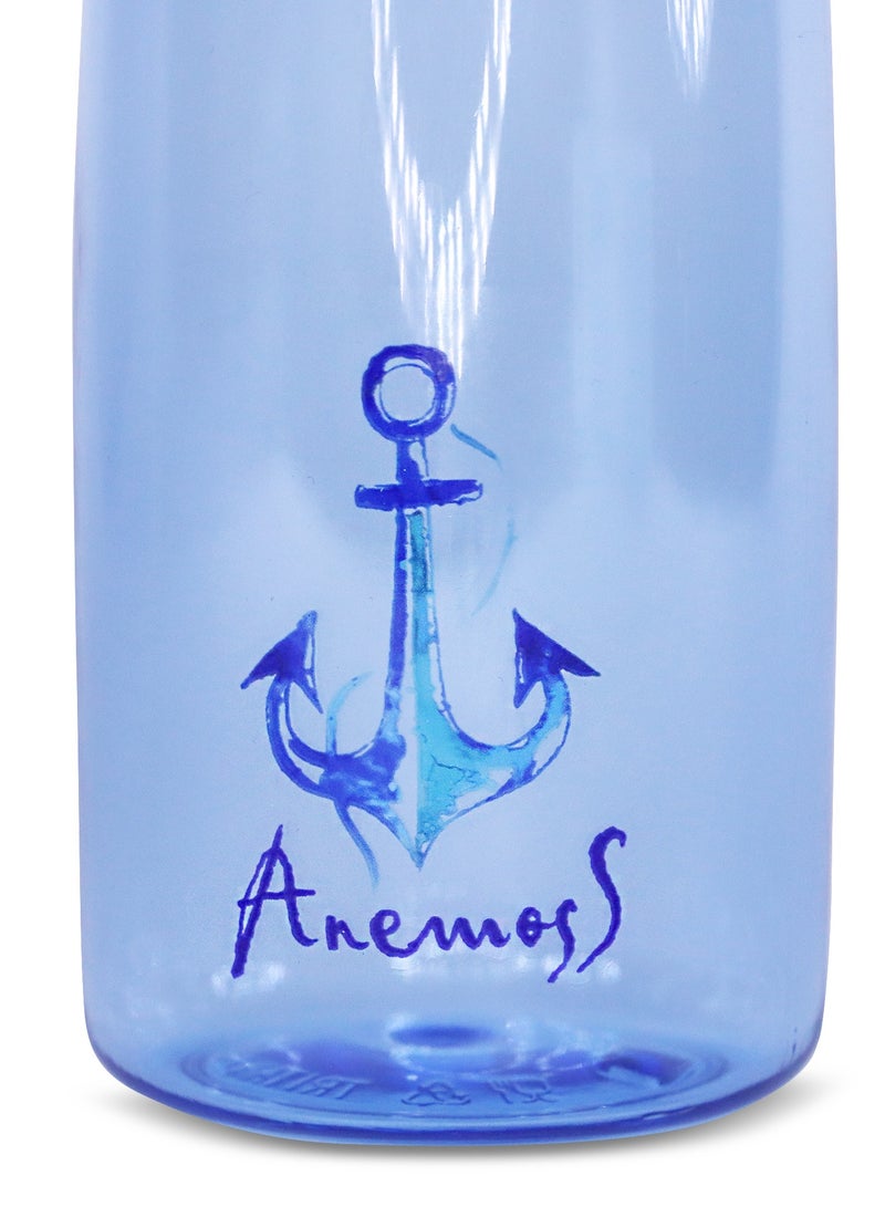Anemoss Water Bottle 600ml 20oz, Anchor Pattern Tritan BPA Free, Healthy and Exclusive Design, Multi-functional and Durable Beverage Bottle, Ideal for Sports and Travel, Leakproof, Blue Color - Image 4