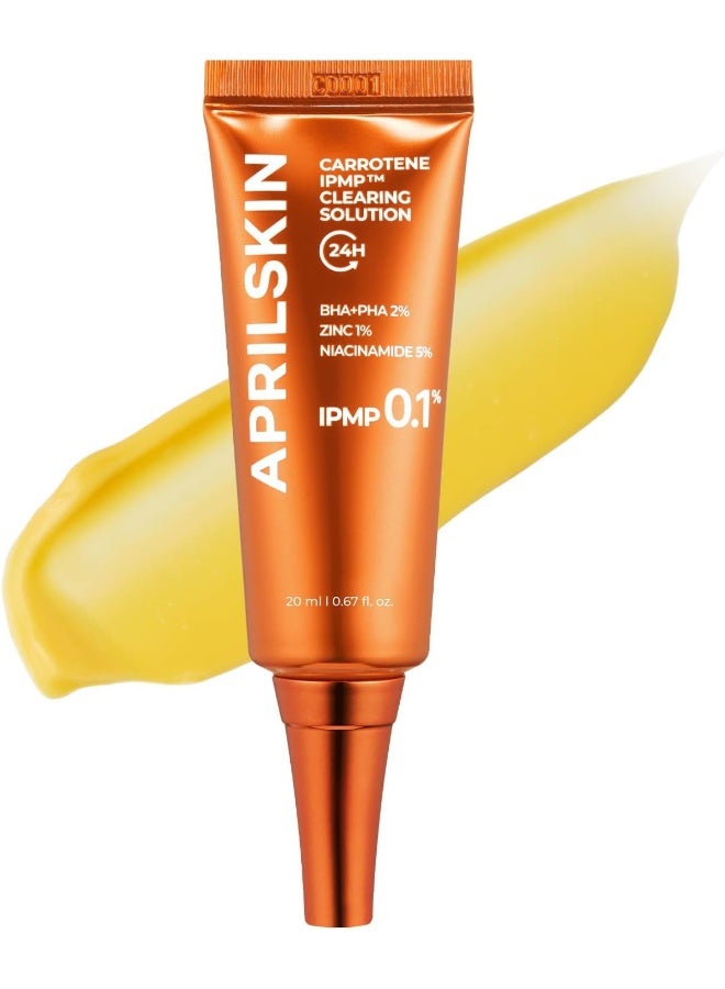 APRILSKIN Carrotene IPMP™ Clearing Solution || Quickly soothes troubled areas and helps clear blemishes | Formulated with BHA, AHA, Niacinamide & Zinc Oxide | Vegan, Cruelty-Free (0.67fl.oz.) - Image 1