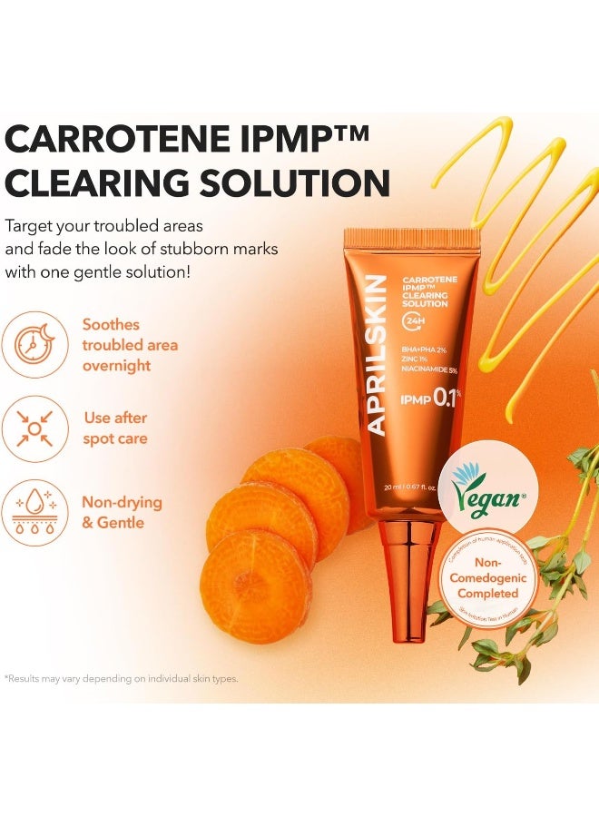 APRILSKIN Carrotene IPMP™ Clearing Solution || Quickly soothes troubled areas and helps clear blemishes | Formulated with BHA, AHA, Niacinamide & Zinc Oxide | Vegan, Cruelty-Free (0.67fl.oz.) - Image 4