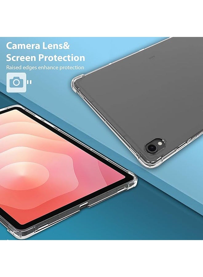 Case for Samsung Galaxy Tab S11 5G 11in, Anti-Fingerprints, Anti-Fall Drop Protection, Slim TPU Clear Transparent Back Protective Cover with Soft Silicone Raised Edge (Clear) - Image 4