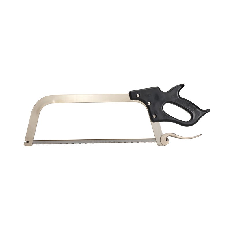 LEM Products 16" Meat Saw with Tightening Cam, Heavy Nickel-Plated Frame, Black Handle - Image 1