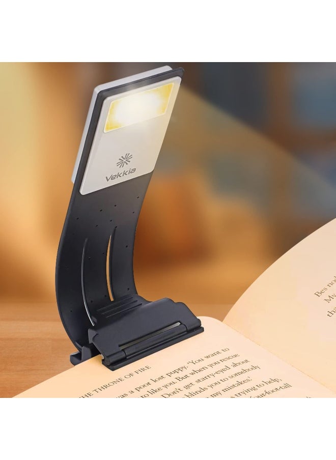 LuminoLite 3000K Warm LED Bookmark Book Light Reading Lights for Reading in Bed Adjustable 4-Level Brightness Soft Light Easy for Eyes Built-in USB Cable Easy Charge. Perfect for Avid Readers