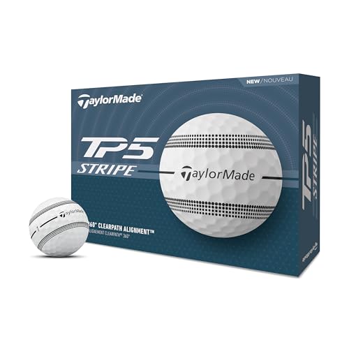 TaylorMade Golf 2024 TP5 Stripe ONE Dozen Golf Balls - Image 1