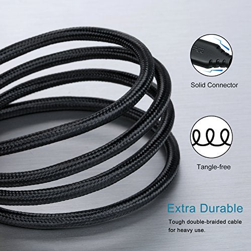 Besgoods USB 3.0 Cable Male to Male, 2-Pack Braided 6ft USB to USB Cable Type A Male Double End USB Cord Compatible Hard Drive Enclosures, DVD Player, Laptop Cooler - Black … - Image 5
