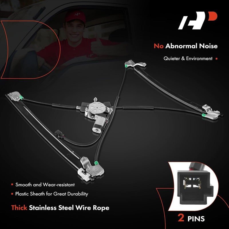A-Premium Power Window Regulator with Motor for Dodge Grand Caravan, Voyager, Town & Country 2001-2003 - Front Left Driver Side - Image 5