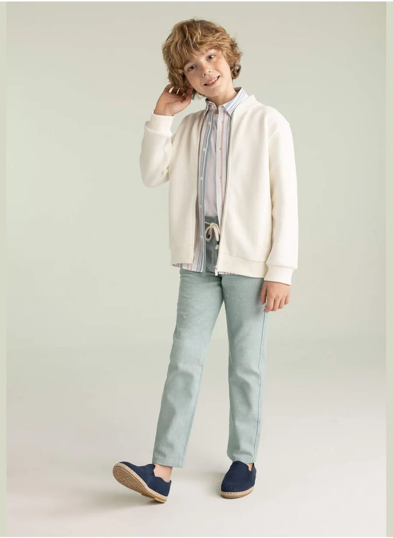 ديفاكتو Boy Bomber Long Sleeve Knitted Cardigan