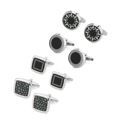Wynameleri Mens Cufflinks Luxury Cufflinks Set of 4 Gold Shirt Accessories Wedding Groom Gifts - Image 1