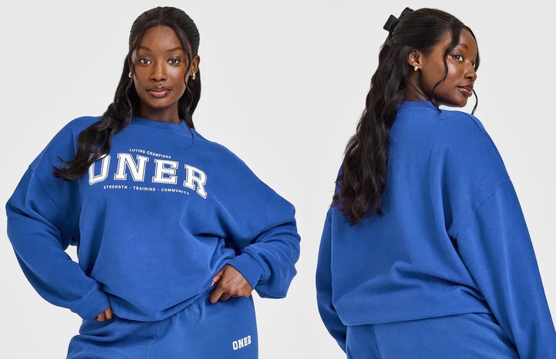 Oner New Round Neck Oversize Fleece-lined Cotton Sweatshirt - Versatile Sportswear for All Seasons - Image 1