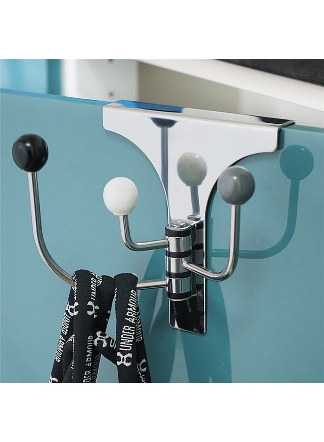Over The Door Hooks-Clothes Hat Swivel Hooks-Bathroom Over The Door Towel Racks-Suitable for Hanging Bathroom,Bedroom,Kitchen  - Image 3