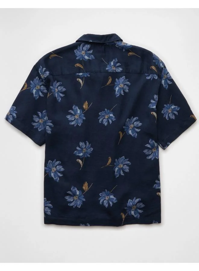 American Eagle AE Poolside Floral Button-Up Shirt