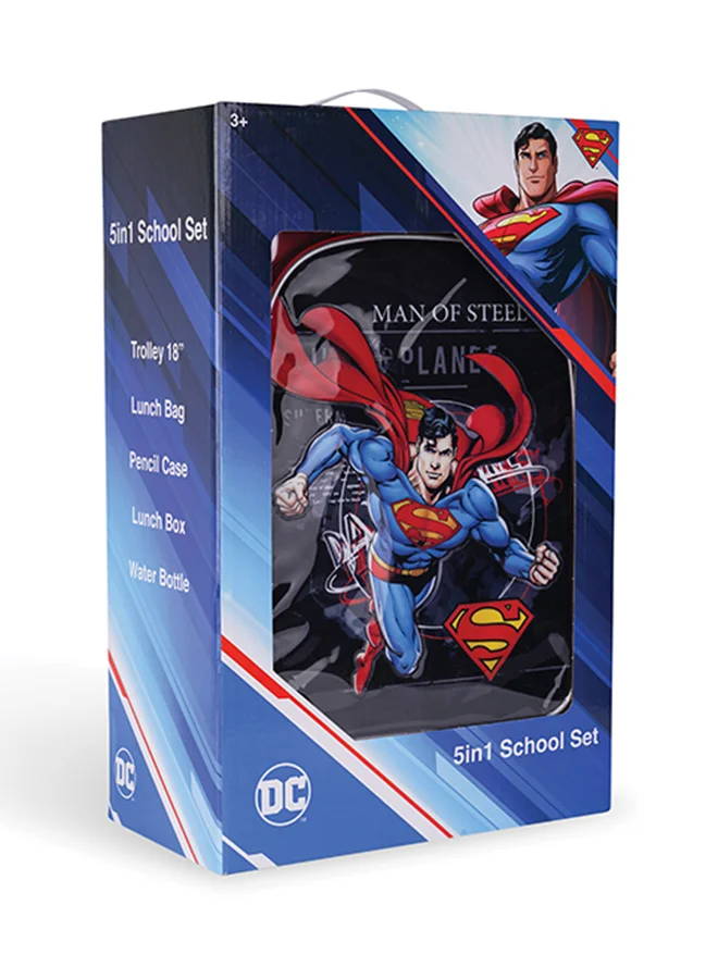 Warner Bros 5 In 1 Superman Man Of Tomorrow Trolley Box Set, 18 inches