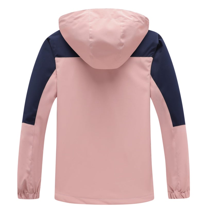 GIISAM Rain Jacket for Women, Women's Waterproof Lightweight Rain Jackets Packable Raincoat Windbreaker Coat with Hood(Pink,L) - Image 2