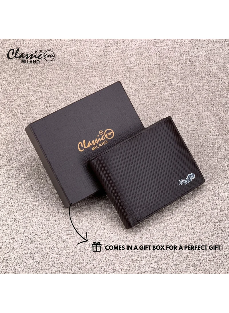 Classic Milano Brown (CNH-11) Classic Milano Genuine Leather Wallet for Men – Slim Bifold Men’s Wallet with RFID Blocking, Multiple Card Slots – Stylish Mens Purse Wallets Gift for Husband, Father for Men | Best Price UAE