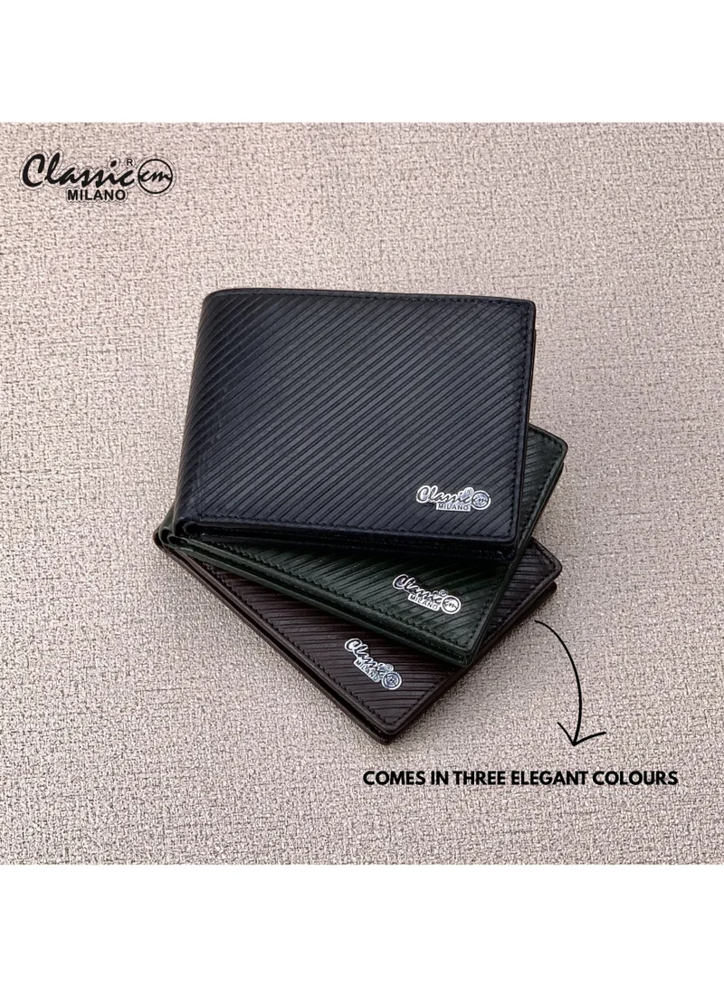 Classic Milano Brown (CNH-11) Classic Milano Genuine Leather Wallet for Men – Slim Bifold Men’s Wallet with RFID Blocking, Multiple Card Slots – Stylish Mens Purse Wallets Gift for Husband, Father for Men | Best Price UAE