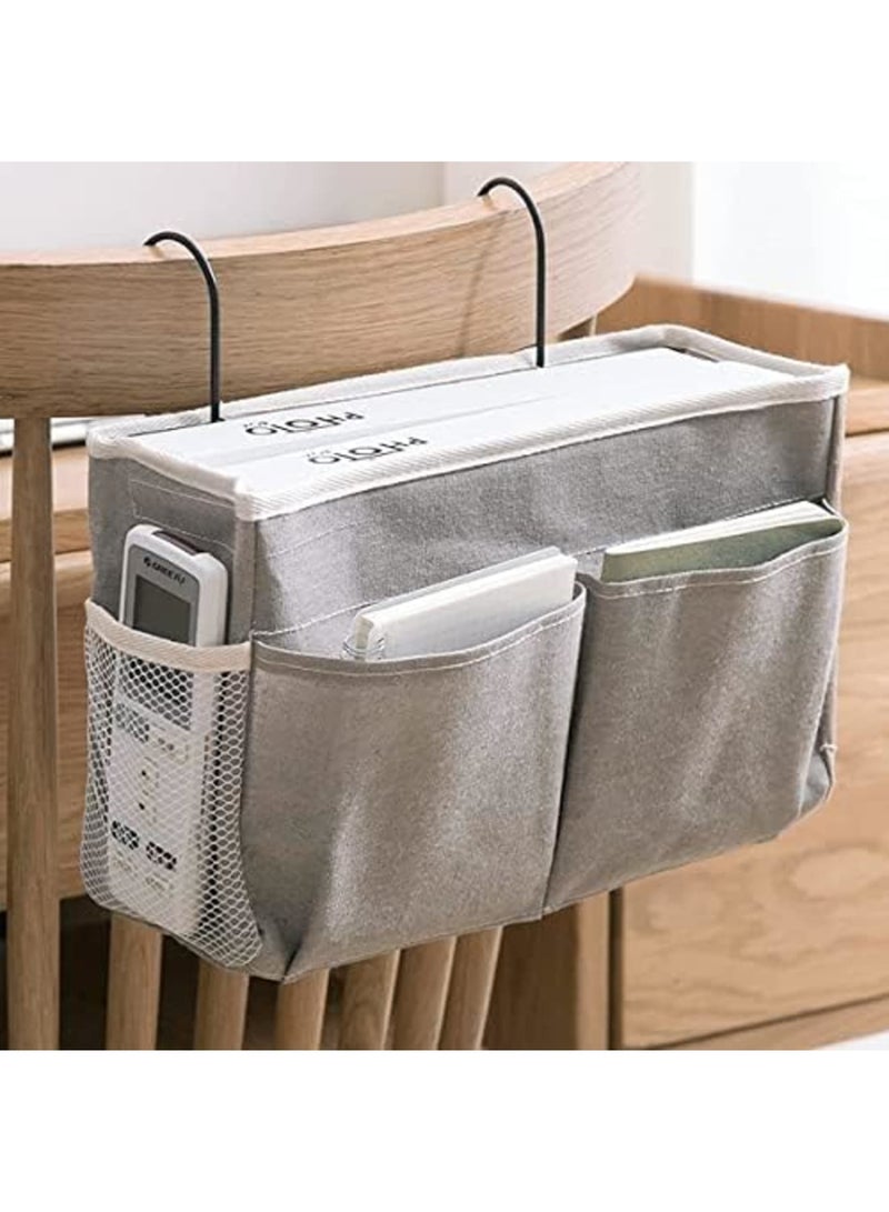Luckam Bedside Storage Bag, Bed Pockets Baskets, Bedside Hanging Storage Organiser, Dormitory Bed Organiser Caddy Desktop Storage Rack for Home Office School Dorm Room Bunk Bed - Image 2