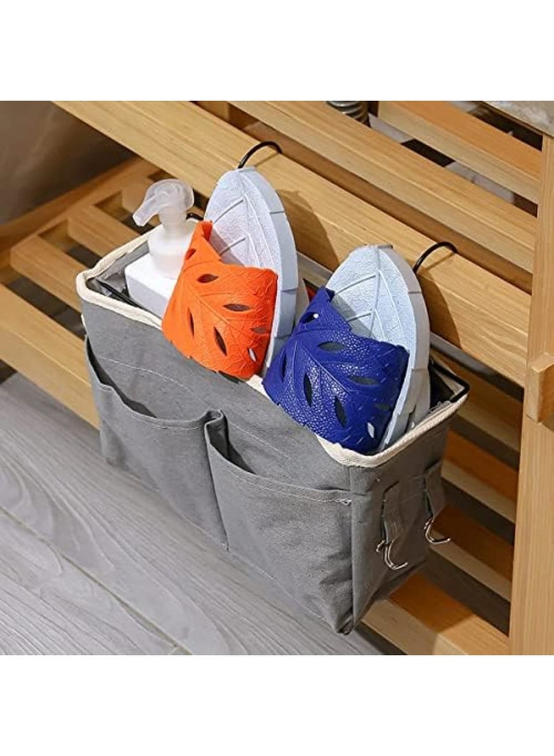 Luckam Bedside Storage Bag, Bed Pockets Baskets, Bedside Hanging Storage Organiser, Dormitory Bed Organiser Caddy Desktop Storage Rack for Home Office School Dorm Room Bunk Bed - Image 3
