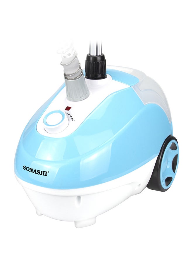 SONASHI Garment Steamer - Suitable for All Fabrics | Automatic Re-Start and Double Safety System | Big Water Tank with Overheat Protection | Continuous Working 40 MINs 1.3 L 1700 W SGS-321 Blue - Image 5