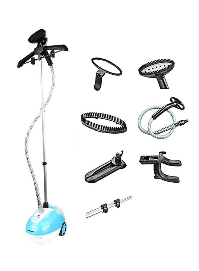 SONASHI Garment Steamer - Suitable for All Fabrics | Automatic Re-Start and Double Safety System | Big Water Tank with Overheat Protection | Continuous Working 40 MINs 1.3 L 1700 W SGS-321 Blue - Image 2