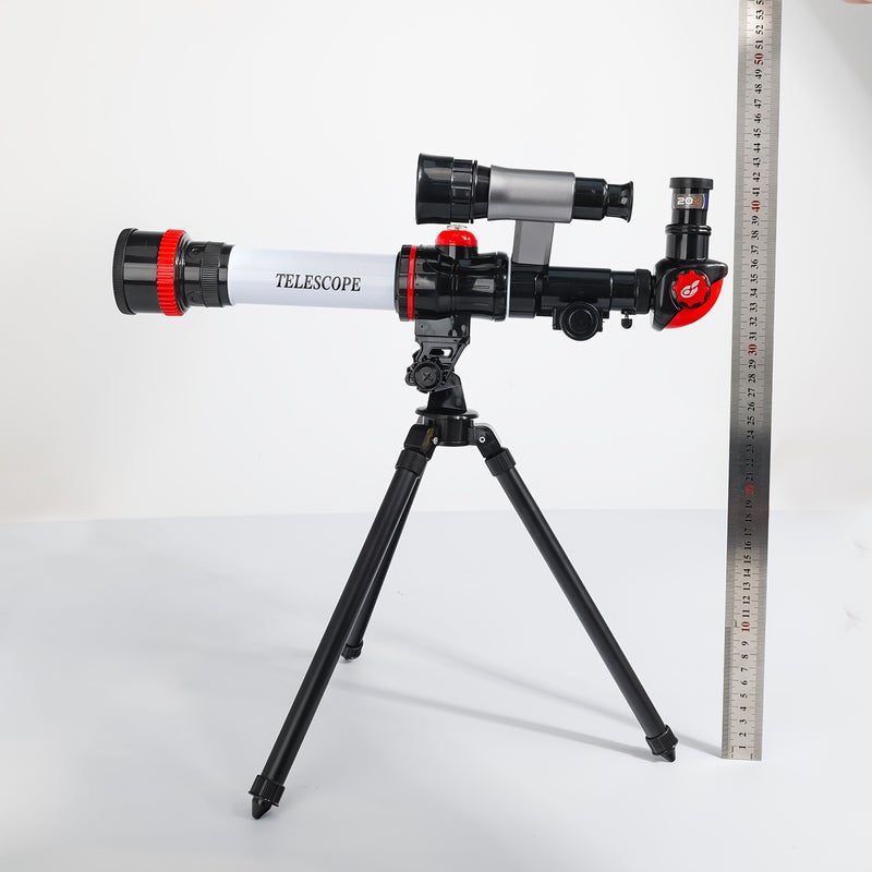 Scientific Educational Astronomical Telescope With 20x 30x 40x Eyepieces Objective Prism Finderscope Dual Tube Design 1pc Durable Material Beginner Christmas Gift Holiday Present - Image 5