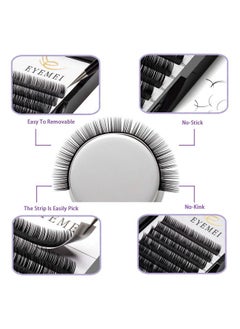 EYEMEI H Extensions 0.15 D Curl Natural Faux Mink Eyelash Extensions Individual Lashes Extension 16Mm Tray Salon Use By Eyemei  - Image 3