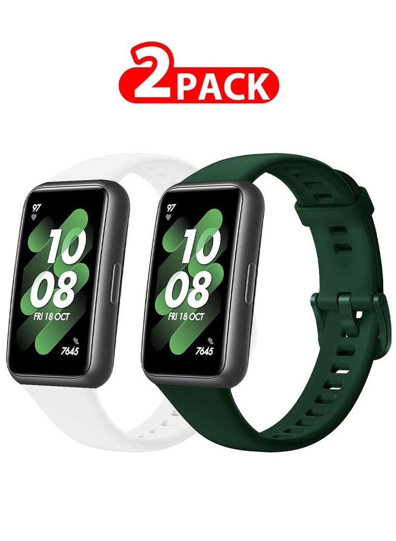 CATANES 2 Pack Of Huawei Band 7 Watch Band for Men Women Sport Watch Strap Lightweight Silicone Replacement Band Multicolour 2 - Image 1
