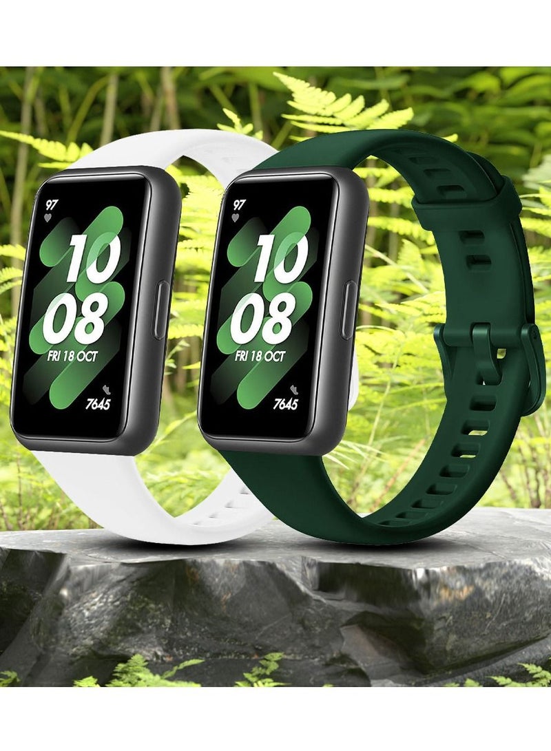 CATANES 2 Pack Of Huawei Band 7 Watch Band for Men Women Sport Watch Strap Lightweight Silicone Replacement Band Multicolour 2 - Image 2