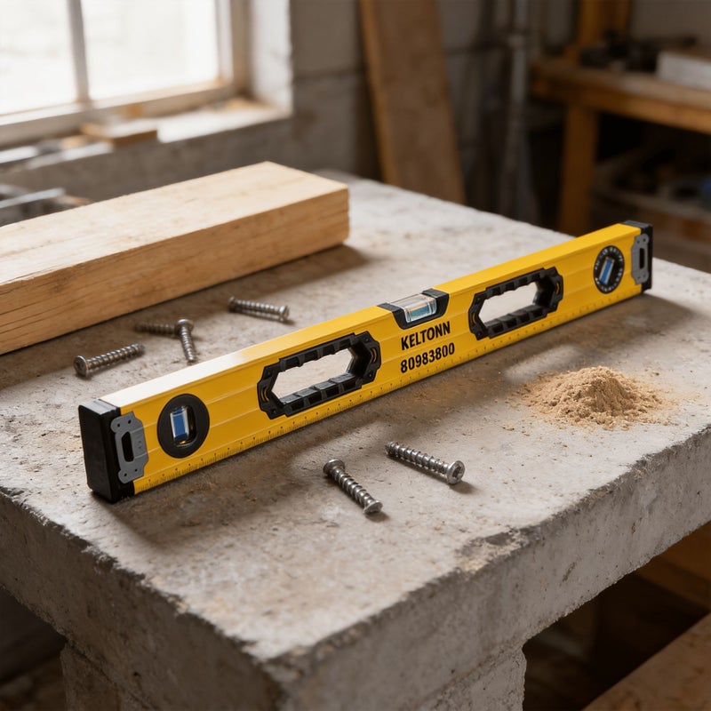Professional Magnetic Spirit Level Heavy Duty Three Bubble Anti Fall Level with 800mm Range Vial 45 90 180 Degree High Accuracy Level Tool for Woodworking Building Site Use - Image 2