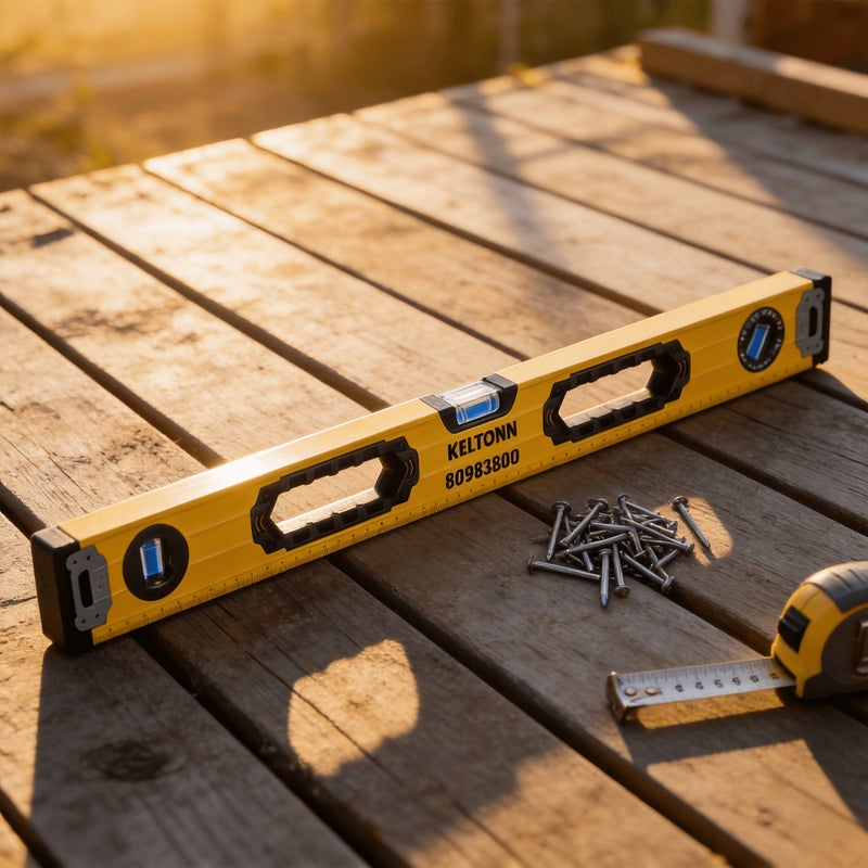 Professional Magnetic Spirit Level Heavy Duty Three Bubble Anti Fall Level with 800mm Range Vial 45 90 180 Degree High Accuracy Level Tool for Woodworking Building Site Use - Image 4