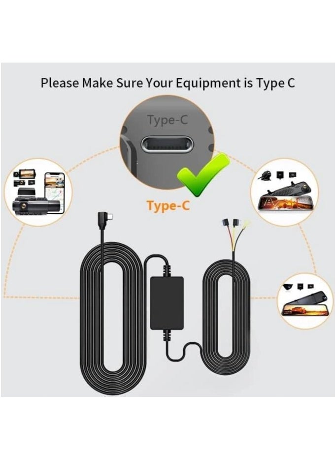 WOLFBOX - Hardwire Kit for Wolfbox Series Dash Cam Type USB C Power Port 24 Hour Parking Monitoring - Image 1