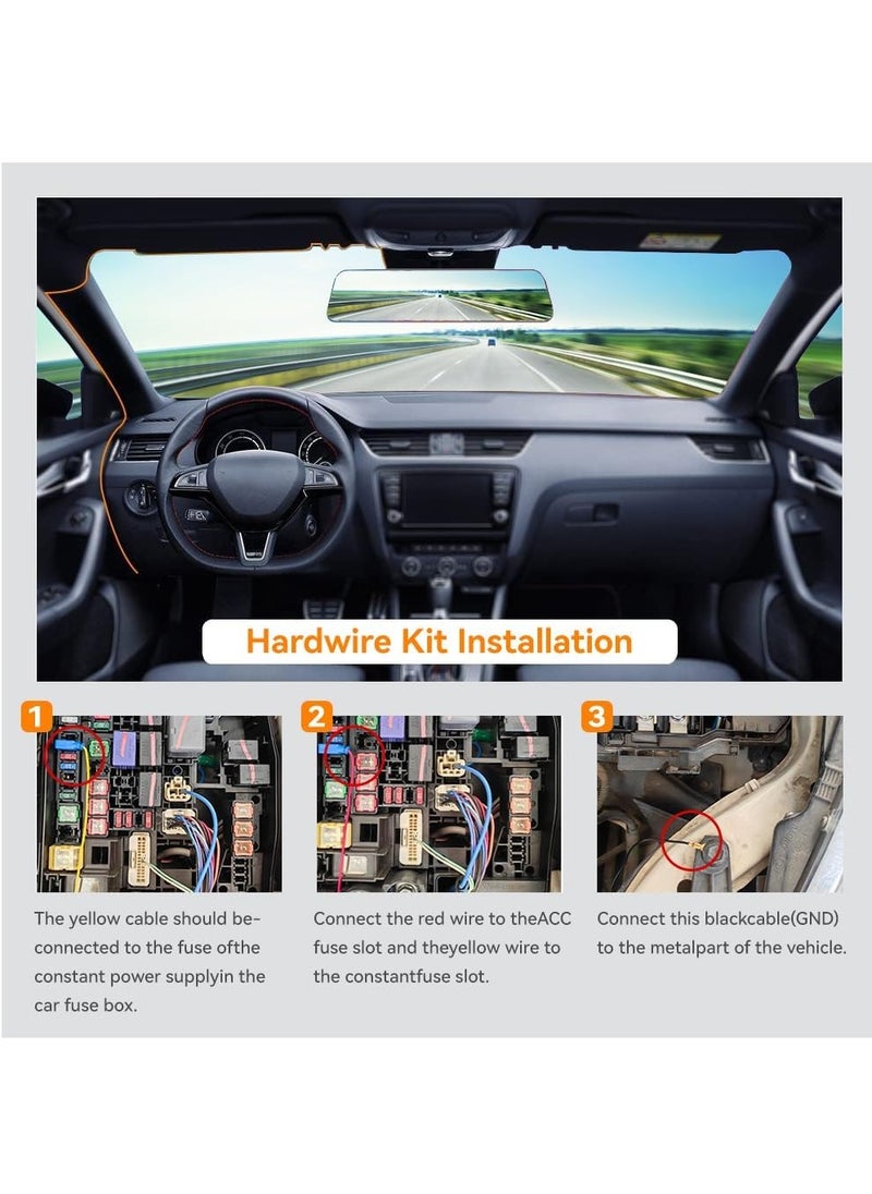 WOLFBOX - Hardwire Kit for Wolfbox Series Dash Cam Type USB C Power Port 24 Hour Parking Monitoring - Image 1