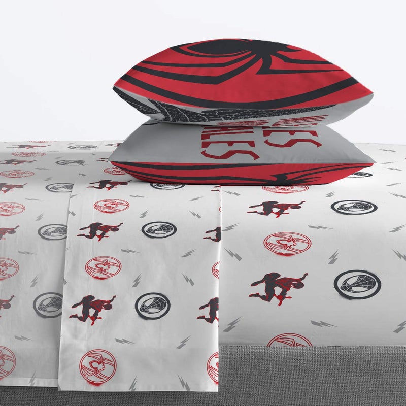 Jay Franco Marvel Miles Morales New Kid 7 Piece Full Bed Set - Includes Comforter & Sheet Set Bedding - Super Soft Fade Resistant Microfiber (Official Marvel Product) - Image 5