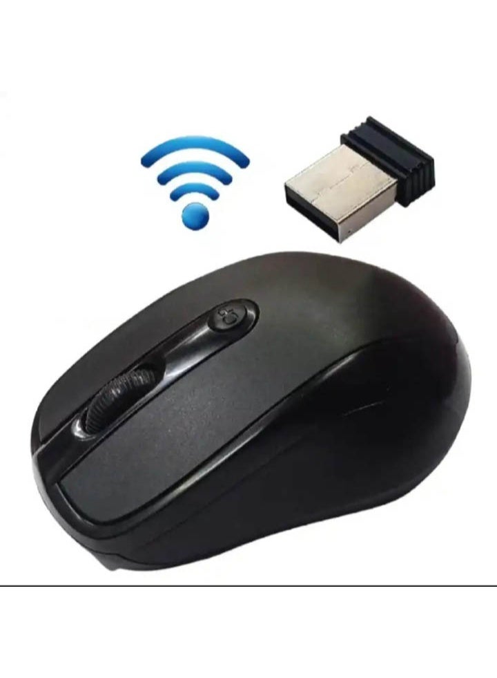 2.4G Wireless Optical Mouse | 1600 DPI | Ultra Power Saving | Portable USB Nano Receiver | For Laptop & Desktop (Black) - Image 2
