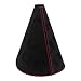 HHZL Gear Shift Knob Boot Dust Cover Shifter Shift Boot Cover Protector Canvas Fabric Manual Automatic Stick Shifts Knob Sleeve Gear Gaiter Protector with Stitch Universal Car AccessoriesBlack - Image 2