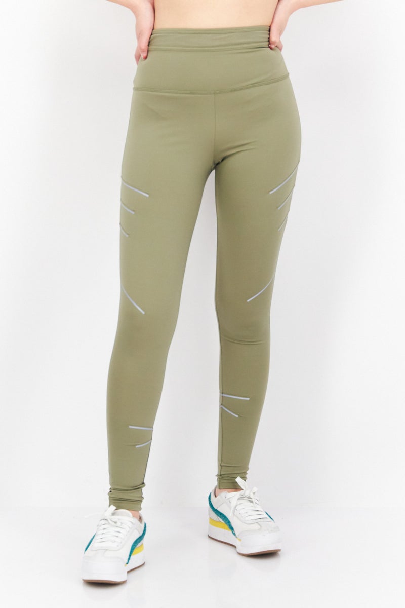 GUESS Women Sportswear Fit Training Leggings, Olive - Image 1