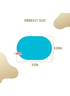 Generic 4Pieces Car Rearview Mirror Film, Rainproof Waterproof Anti Fog Mirror Film, Transparent HD Protective Sticker Universal for Car Windows, Rearview Mirrors  - Image 2